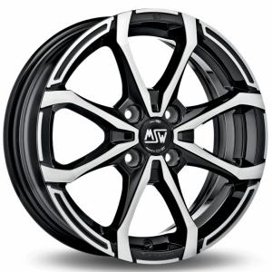 MSW x4 Gloss Black Machined Face 5.5×14 4/108 ET24 B65.1