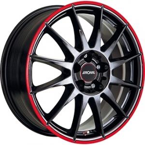 RONAL R54 MCR Gloss Black  Red 7×16 5/100 ET38 B68