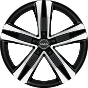 Läs mer om MAK Stone5 Black Machined Face 6.5x16 5/130 ET55 B78.1