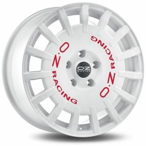 Läs mer om OZ Rally Racing White Red Lettering 7.5x18 5/100 ET48 B68